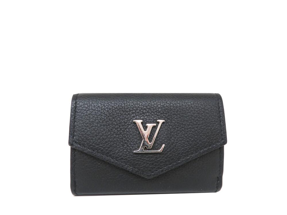 LOUIS VUITTON Tri fold Wallet Portefeuille Lock Noir Black